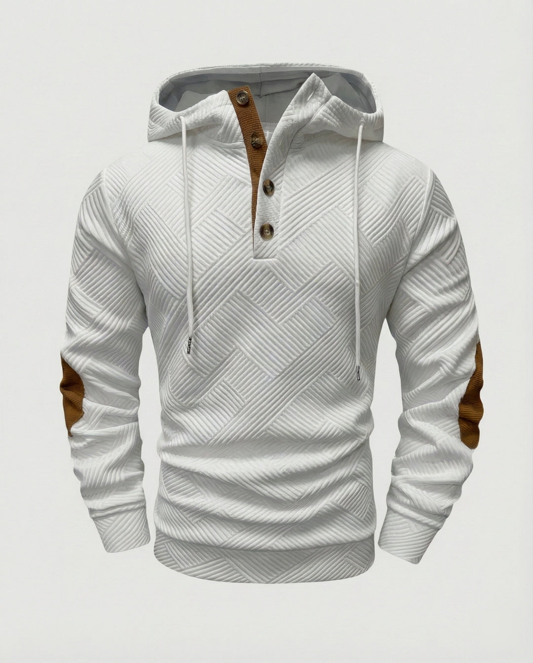 EB | Herren Outdoor Hoodie mit Komfortstretch und Knopfleiste