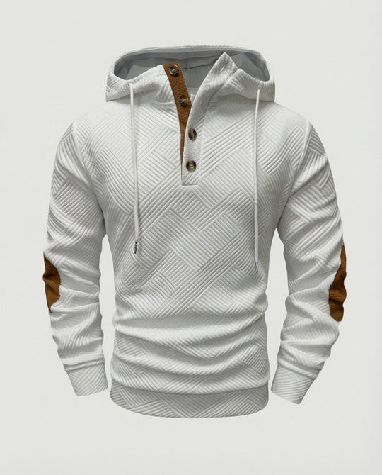 EB | Herren Outdoor Hoodie mit Komfortstretch und Knopfleiste