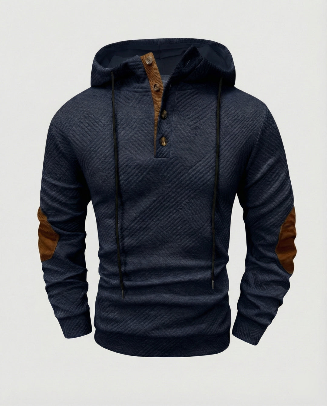 EB | Herren Outdoor Hoodie mit Komfortstretch und Knopfleiste
