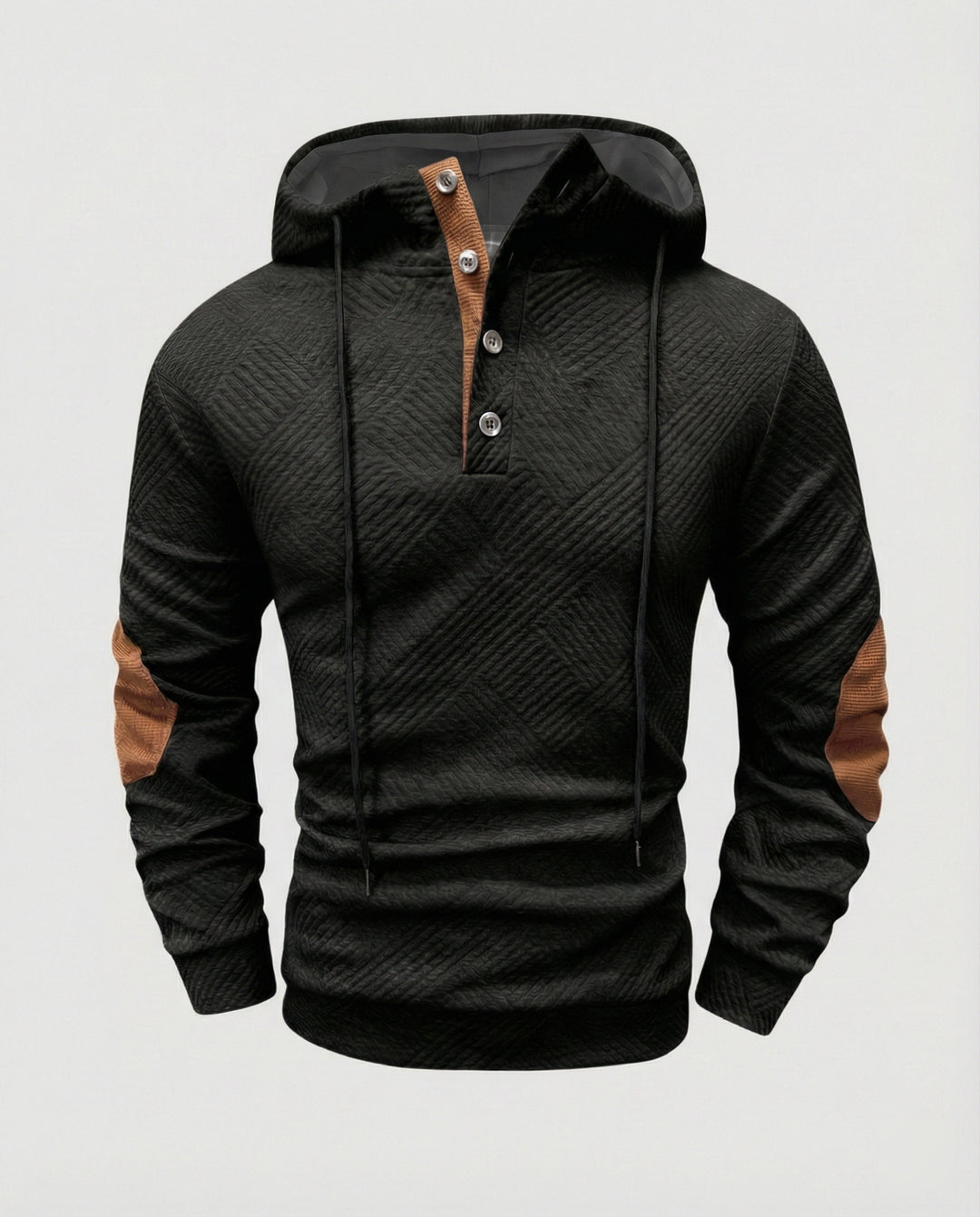 EB | Herren Outdoor Hoodie mit Komfortstretch und Knopfleiste