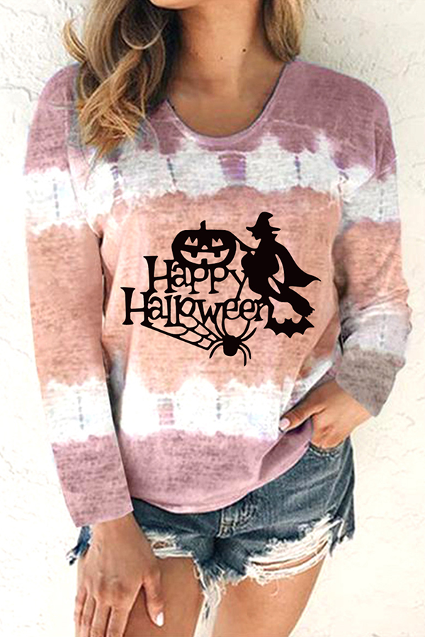 Heidi-Mode | Lässige Druck Split Joint Basic O-Hals Tops