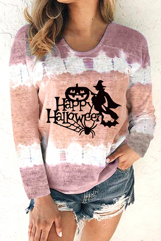 Heidi-Mode | Lässige Druck Split Joint Basic O-Hals Tops