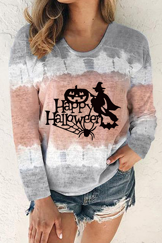 Heidi-Mode | Lässige Druck Split Joint Basic O-Hals Tops