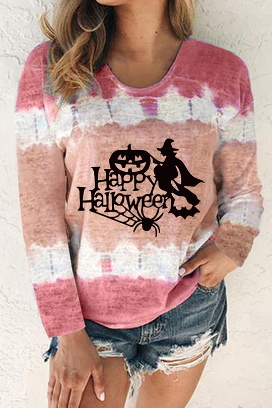 Heidi-Mode | Lässige Druck Split Joint Basic O-Hals Tops
