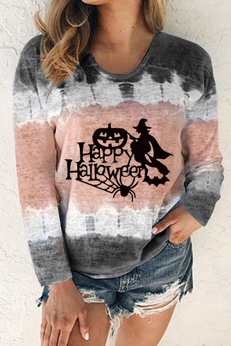 Heidi-Mode | Lässige Druck Split Joint Basic O-Hals Tops