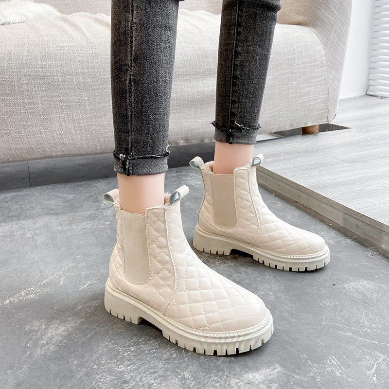 Cremeweiß Eleganter Chelsea Boot Mit Komfort EB