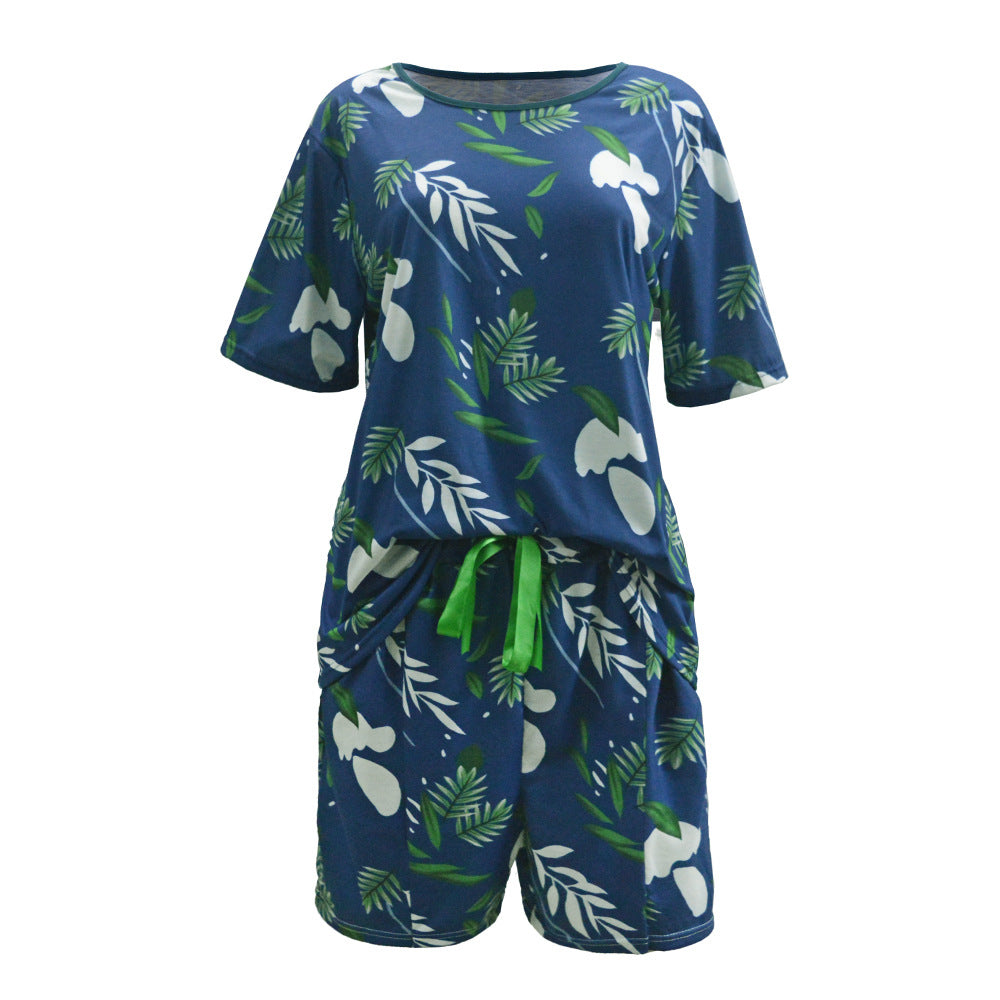 Damen lässiges Sommer-Outfit mit floralem Print EB