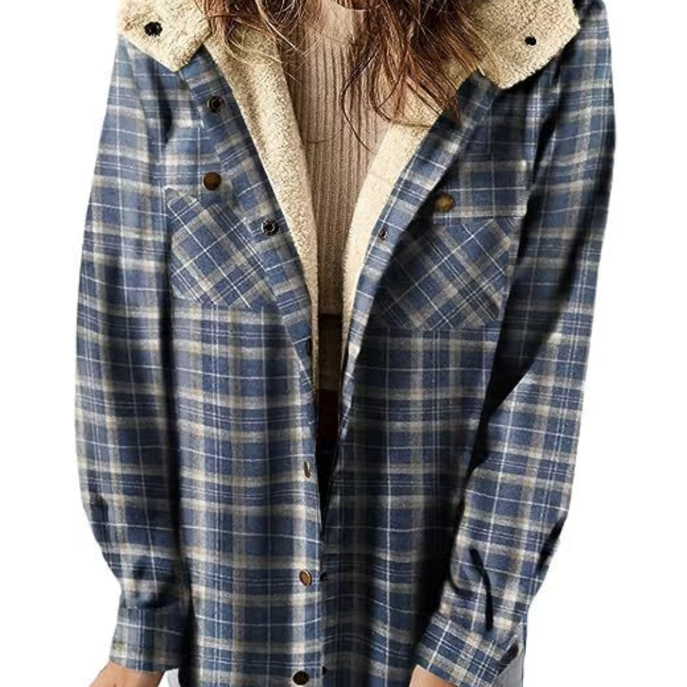 EB | Karierten Kapuzenjacke – Lässiger Herbst - Look
