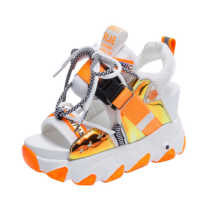 Damen Sportliche High-Top Sandalen mit rutschfester Sohle und modischem Design EB