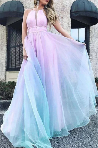 EB | Lässiges Patchwork Netz Halter Netz Kleid Kleider