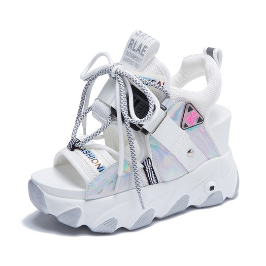 Damen Sportliche High-Top Sandalen mit rutschfester Sohle und modischem Design EB