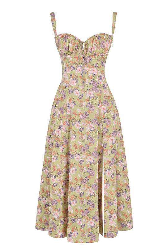 EB | Langes Blumen Korsett Kleid