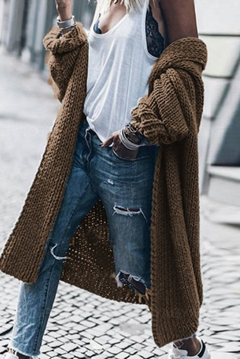 EB | Klassische und Bequeme Allgemeine Strickjacke