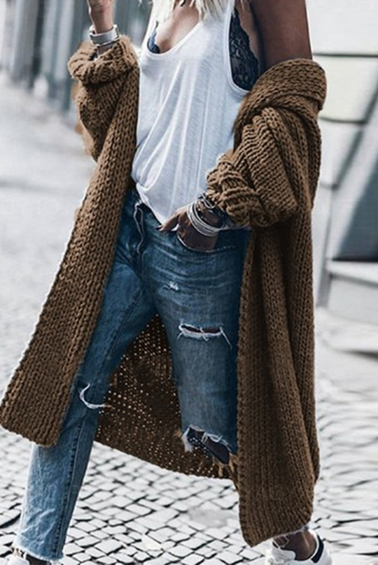 EB | Klassische und Bequeme Allgemeine Strickjacke