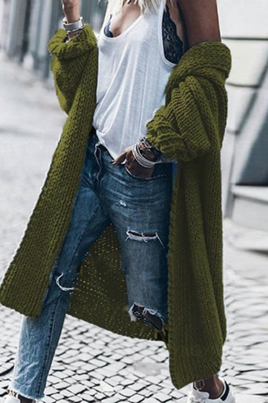 EB | Klassische und Elegante Strickjacke für Den Winter