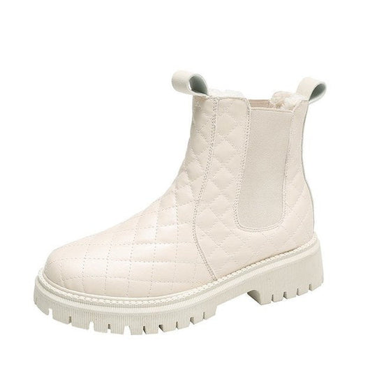 Cremeweiß Eleganter Chelsea Boot Mit Komfort EB