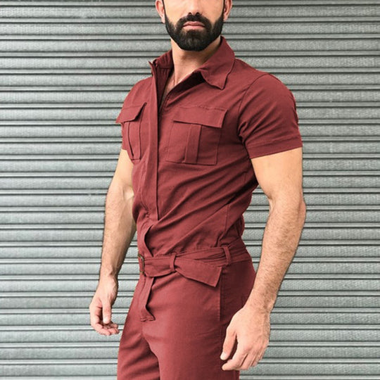 Damen Utility Overall mit praktischen Taschen und Gürteldesign EB