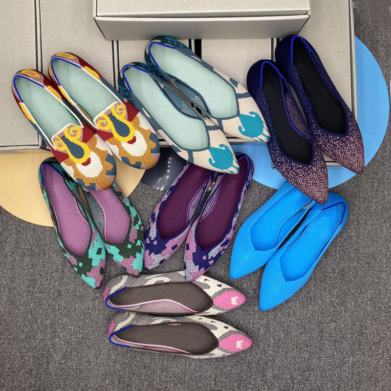 Damen Flauschige Ballerinas mit elegantem Design EB