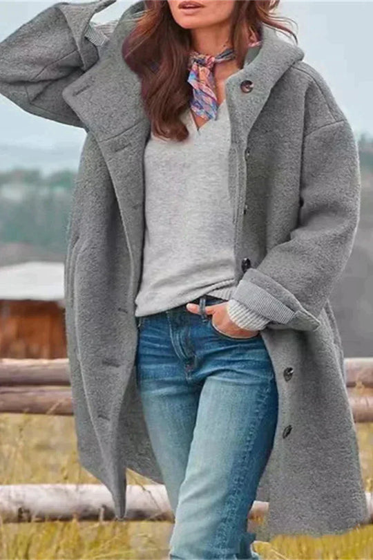 EB | Eleganter Einfarbiger Mantel