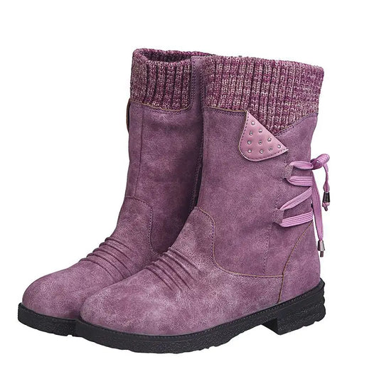 EB | Schneefreie Wasserdichte Mid-Calf Reißverschlussstiefel