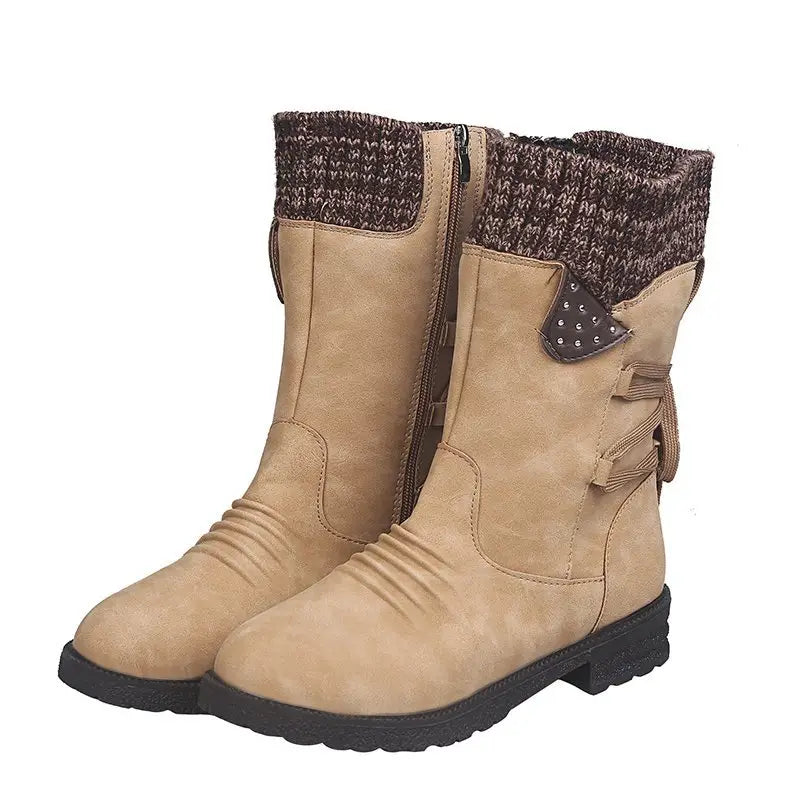 EB | Schneefreie Wasserdichte Mid-Calf Reißverschlussstiefel