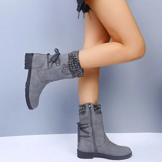 EB | Schneefreie Wasserdichte Mid-Calf Reißverschlussstiefel