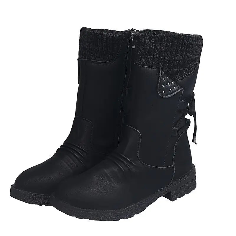 EB | Schneefreie Wasserdichte Mid-Calf Reißverschlussstiefel