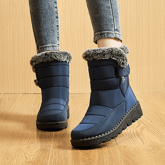 Schwarz Wasserdichte Winterstiefel Für Damen EB
