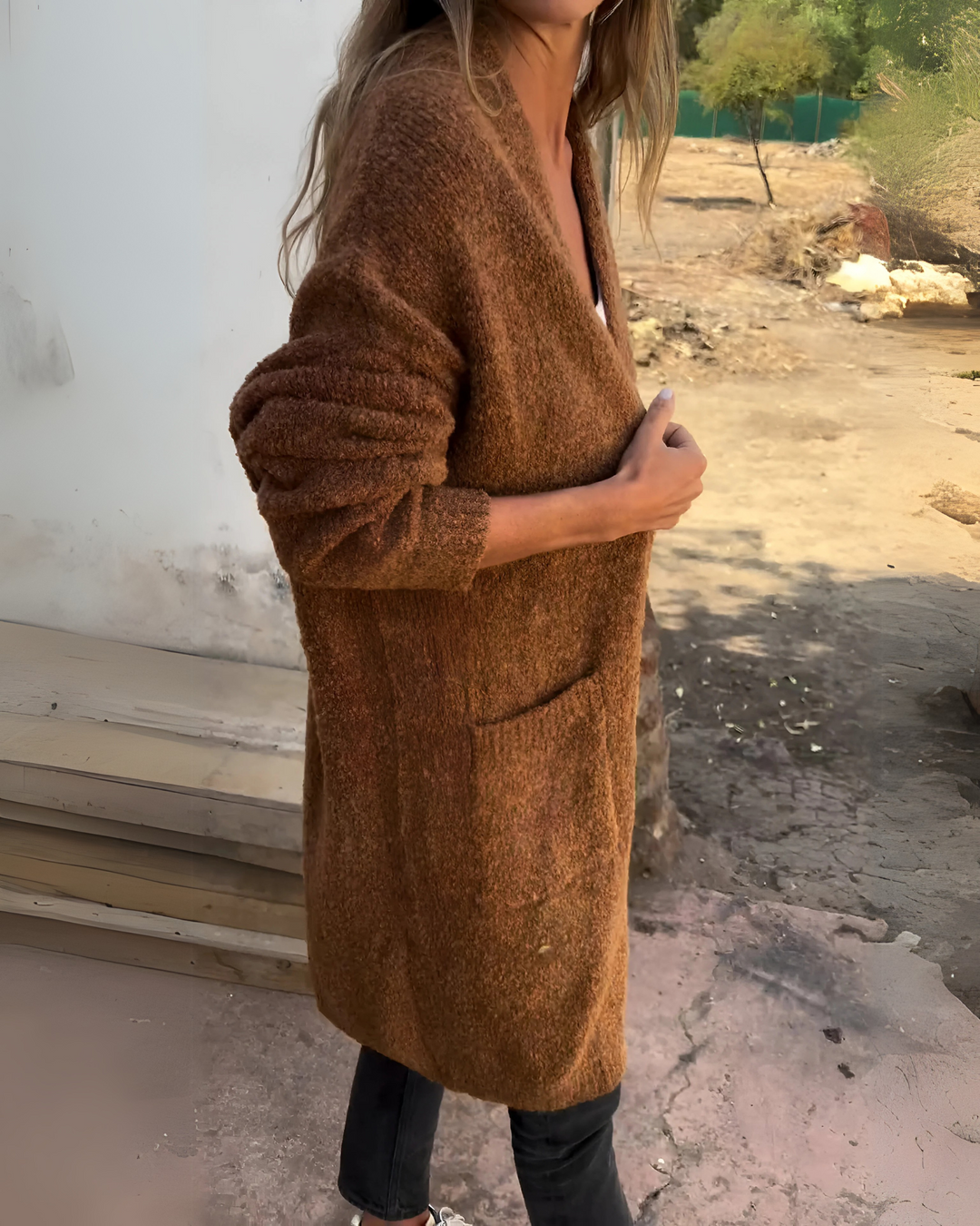 EB | Lässiger Strick Cardigan mit Taschen