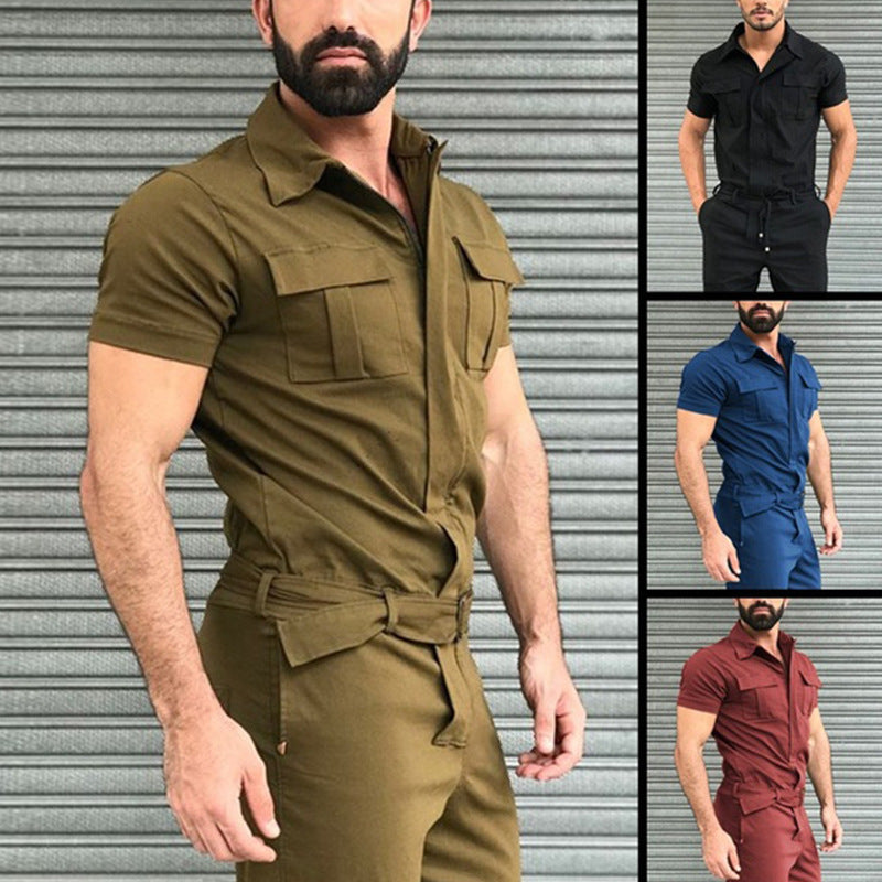 Damen Utility Overall mit praktischen Taschen und Gürteldesign EB