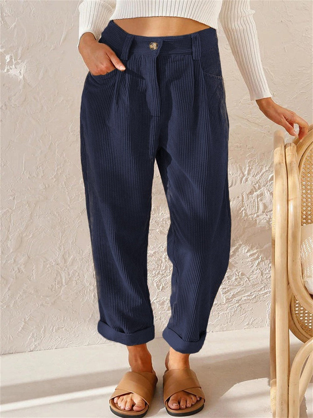 EB | Damen Stoffhose mit Geradem Bein für Eleganten Stil