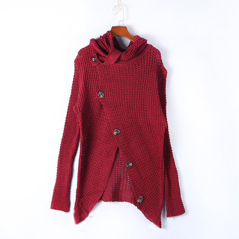 Damen Strickjacke mit asymmetrischem Schnitt und Kragen EB