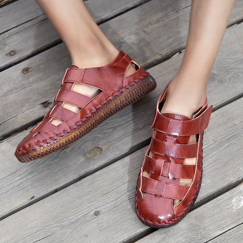 Damen modische Lederfreizeitschuhe mit seitlichen Belüftungsöffnungen EB