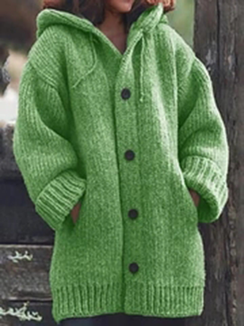 EB | Strickjacke - Oversized Passform - Dickes und Warmes Material - mit Kapuze