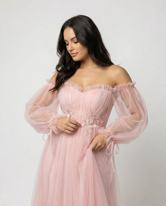 EB | Elegantes Formelles Einfarbiges Patchwork Off-Shoulder Abendkleid Kleider - 3 Farben