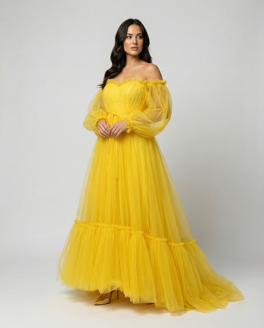 EB | Elegantes Formelles Einfarbiges Patchwork Off-Shoulder Abendkleid Kleider - 3 Farben