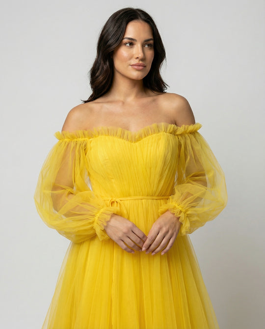 EB | Elegantes Formelles Einfarbiges Patchwork Off-Shoulder Abendkleid Kleider - 3 Farben