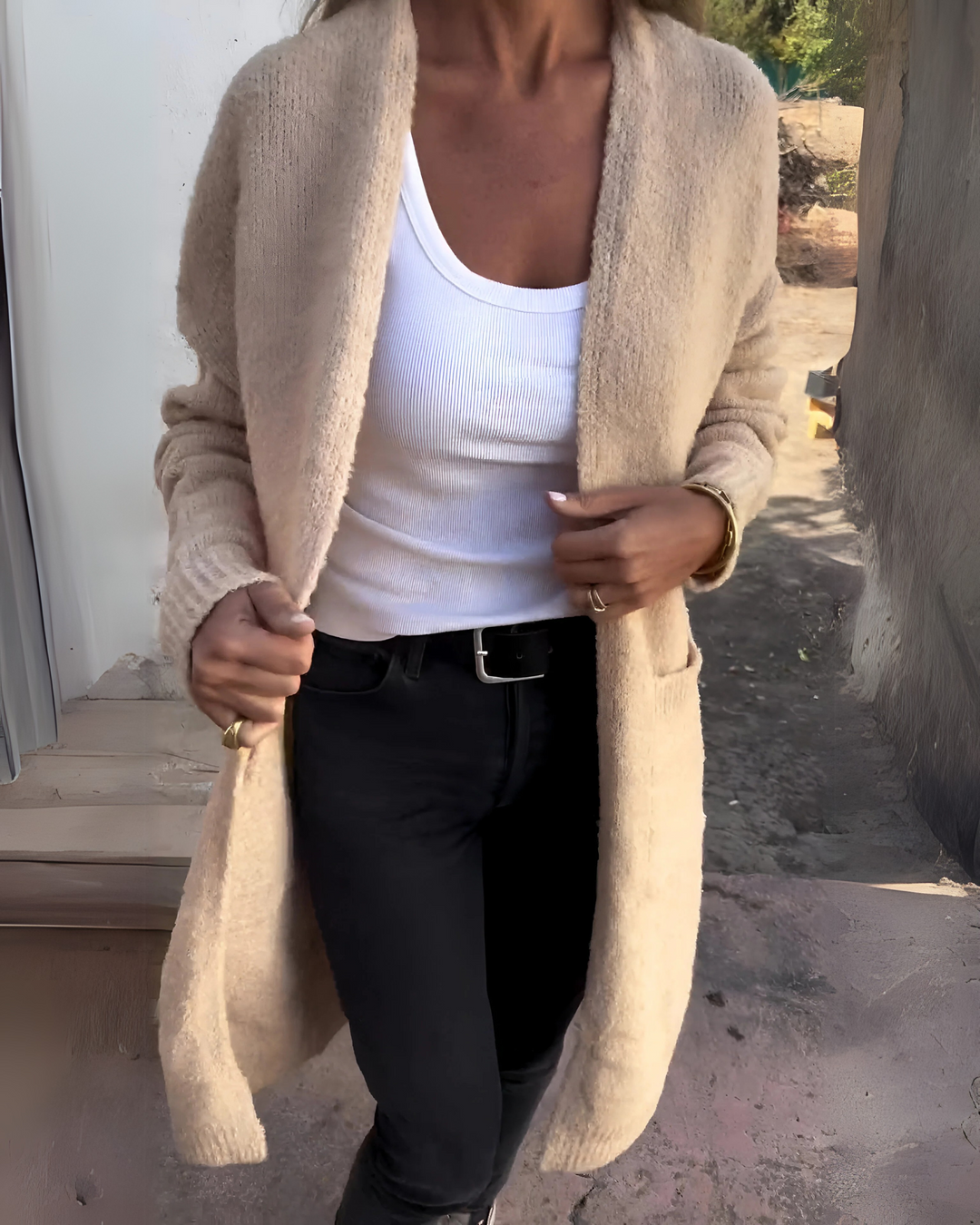 EB | Lässiger Strick Cardigan mit Taschen