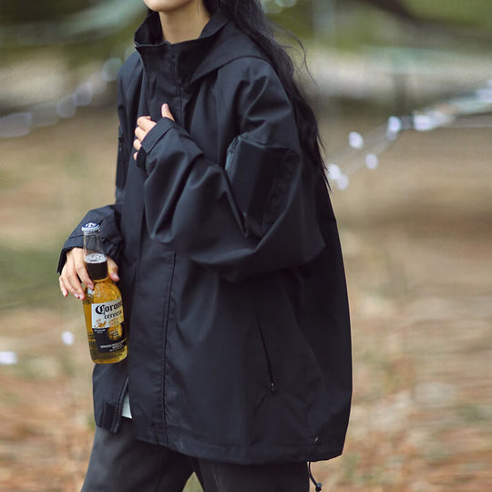 EB | übergroße wasserdichte Zip-Jacke