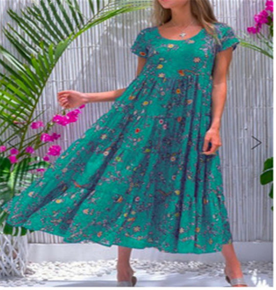 Damen Strandkleid aus leichtem, atmungsaktivem Baumwollmaterial von EB