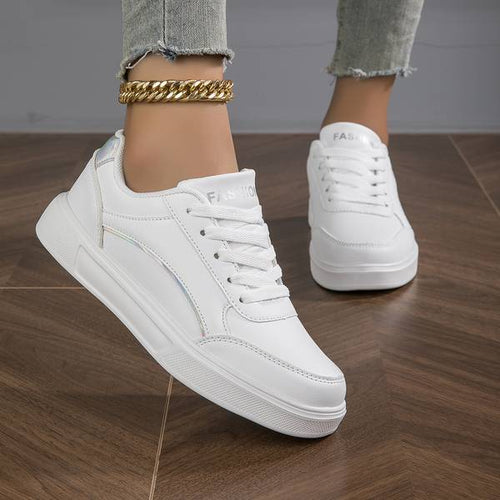 EB | Sneaker Weiße Sneaker mit Gold/Silber Details