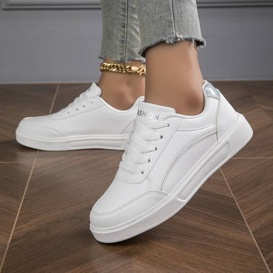 EB | Sneaker Weiße Sneaker mit Gold/Silber Details