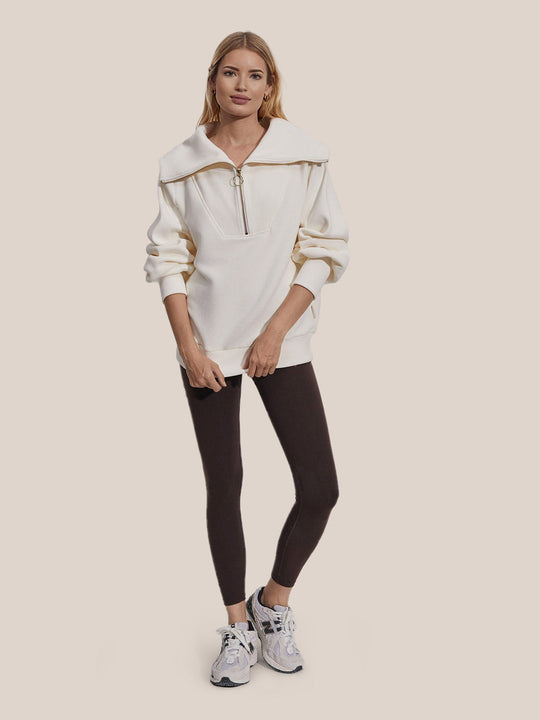 EB | Half-zip Bluse Baumwolle Modern, Komfortabel