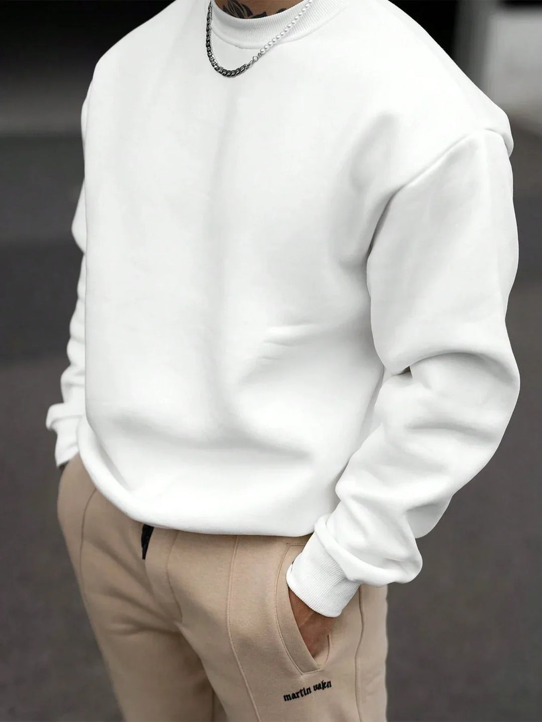 EB | Herren Sweatshirt mit Rundhalsausschnitt