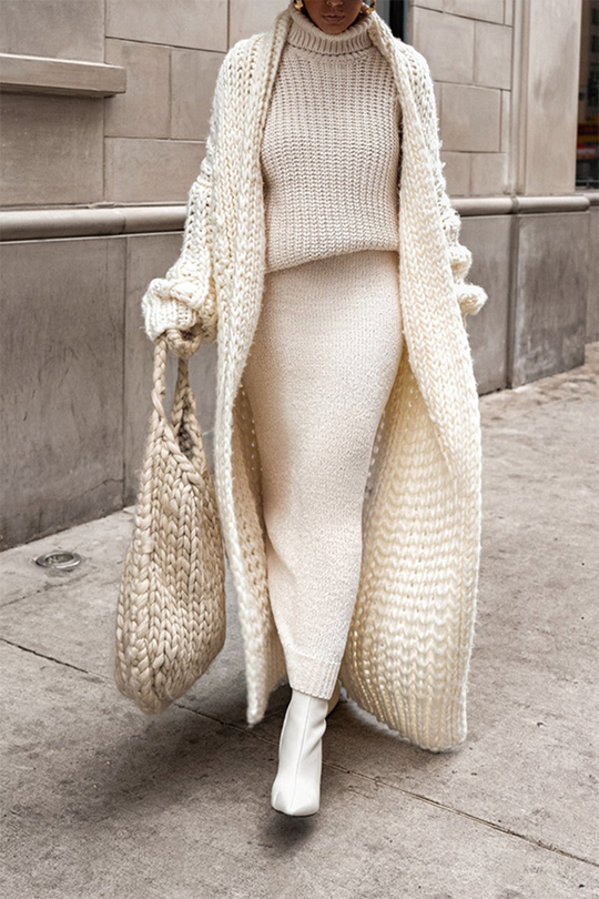 EB | Moderne und Vielseitige Winter Strickjacke