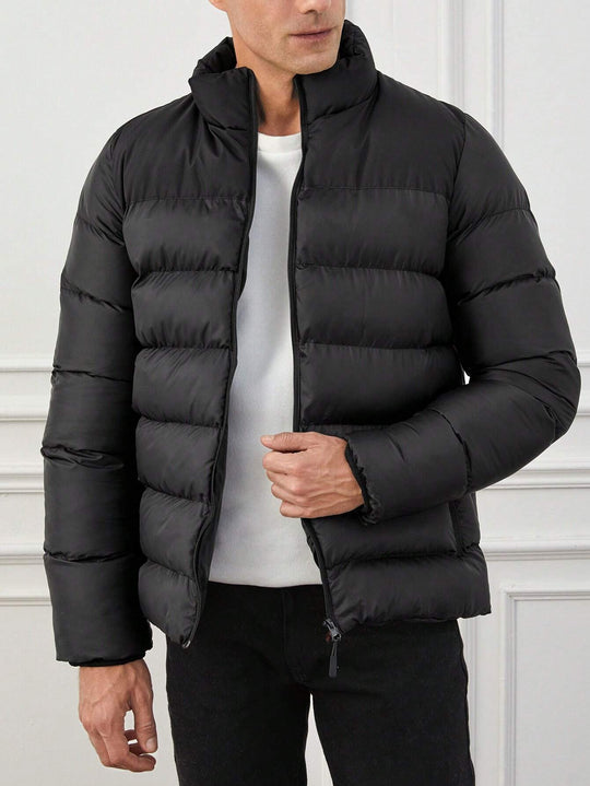 EB | Gepolsterte Jacke mit Hohem Kragen Reißverschluss Warm und Leichtgewicht