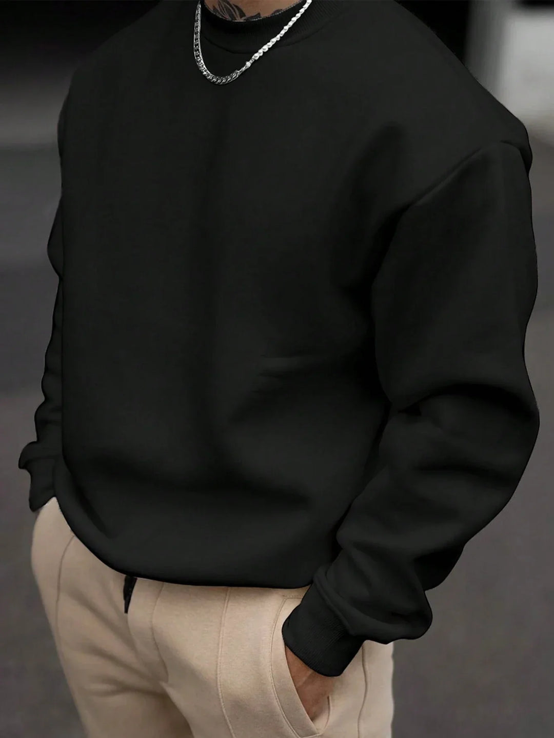 EB | Herren Sweatshirt mit Rundhalsausschnitt