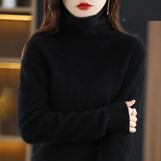 EB | Pullover Damen Weicher Rollkragenpullover, Warm & Luxuriöses Design
