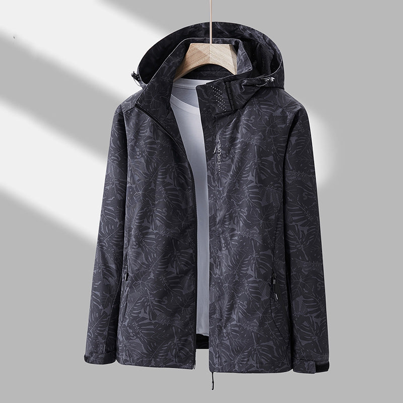 EB | Stilvolle Damen-Outdoor-Jacke mit Muster und Kapuze