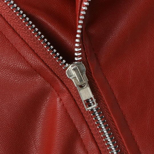 EB | jacke Damen Biker Modell mit Gürtel und Reißverschlussdetails